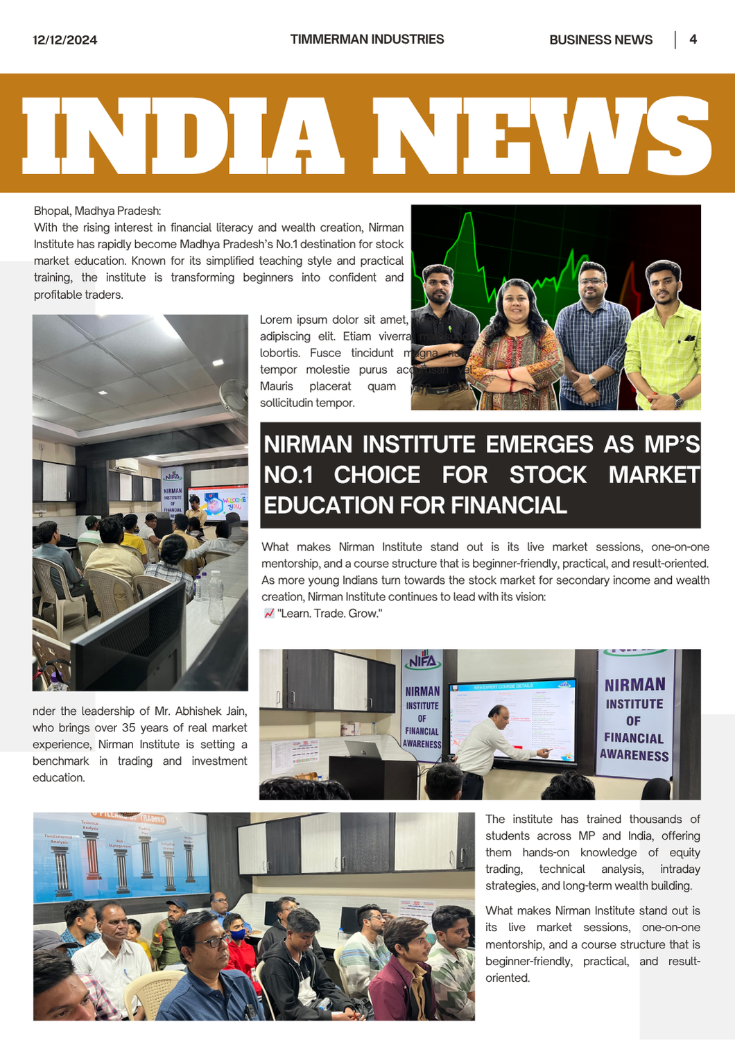 Personalized mentorship by Nirman Institute